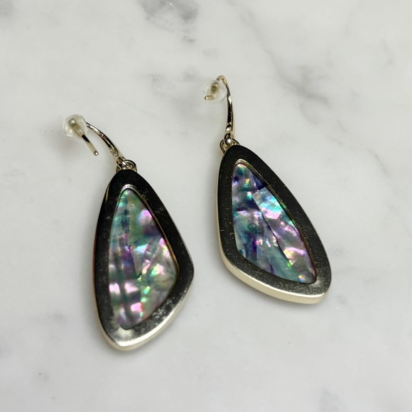 Kendra Scott McKenna Lilac Abalone Earrings - Picture 3 of 5